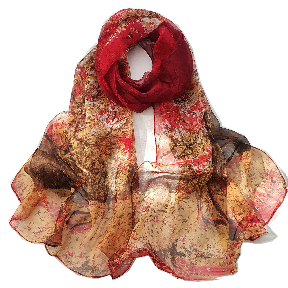 Face Scarf Mask - Yeni moda hayat ağacı şifon ipeksi