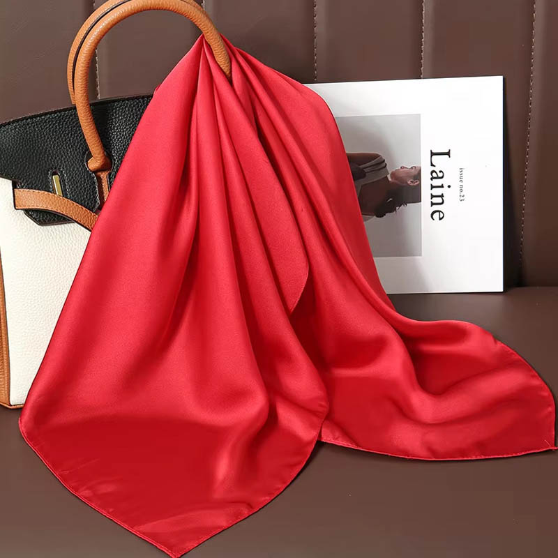 Lüks düz renk ipek kare eşarp  - Scarf Silk Square incelemesi ve fiyatı
