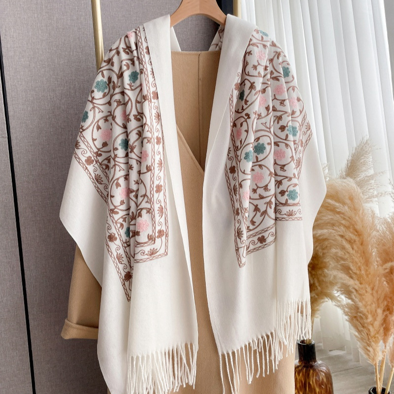 2025 Yeni İşlemeli Kaşmir Eşar - Woven Scarf Blanket incelemesi ve fiyatı