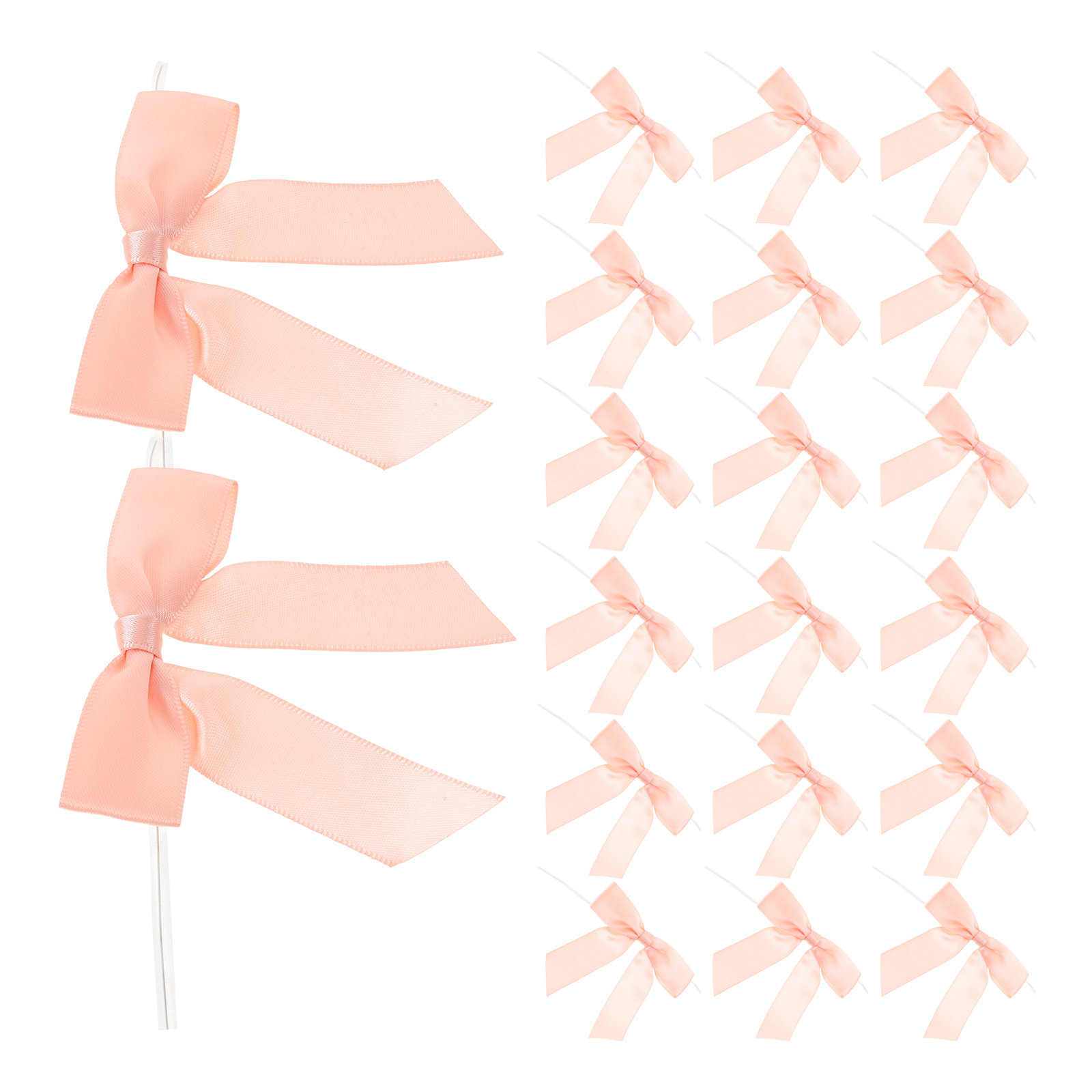 50 Adet Pembe Mini Saten Kurde - Bow Tie Pre Tied incelemesi ve fiyatı