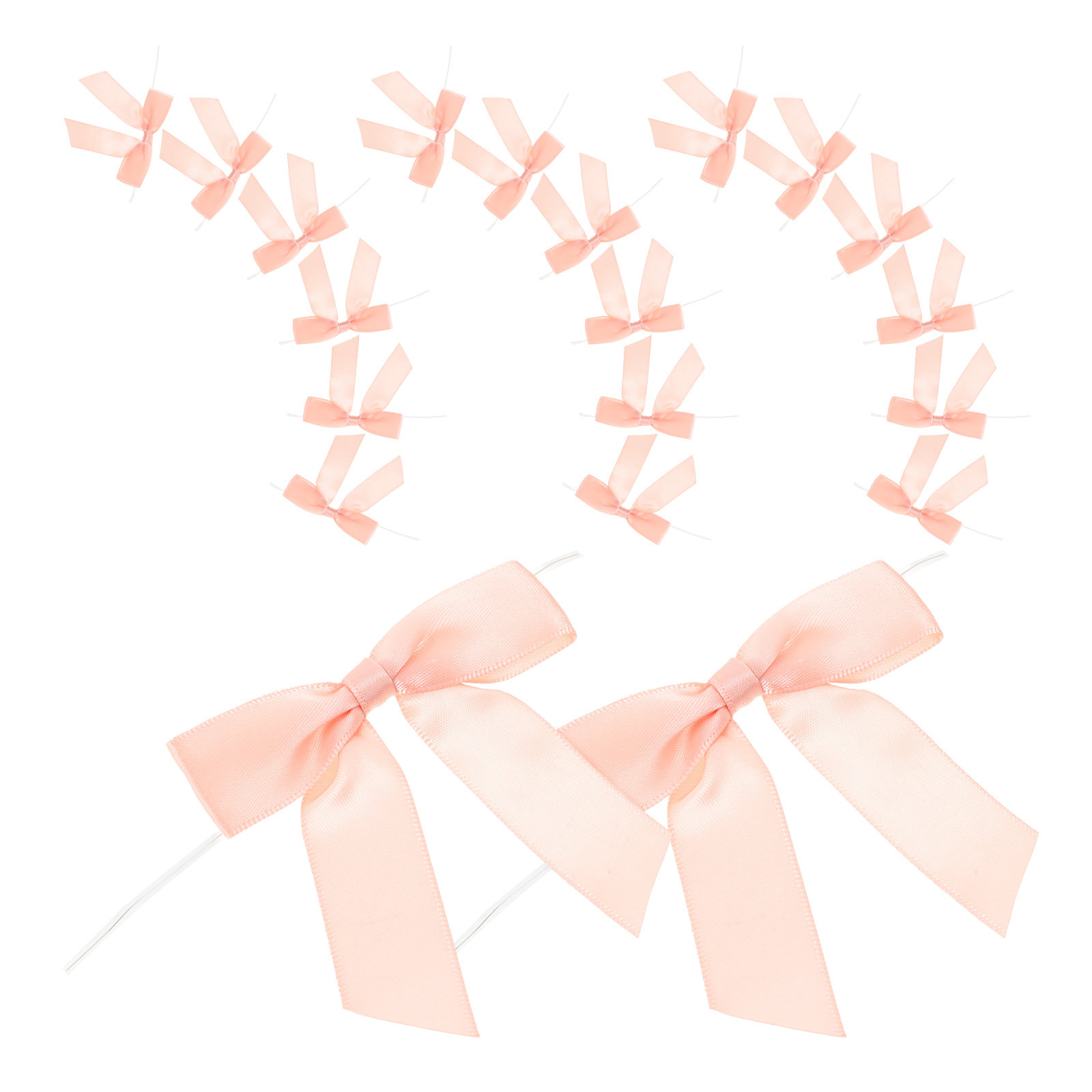50 Adet Pembe Mini Saten Kurde - Bow Tie Pre Tied incelemesi ve fiyatı